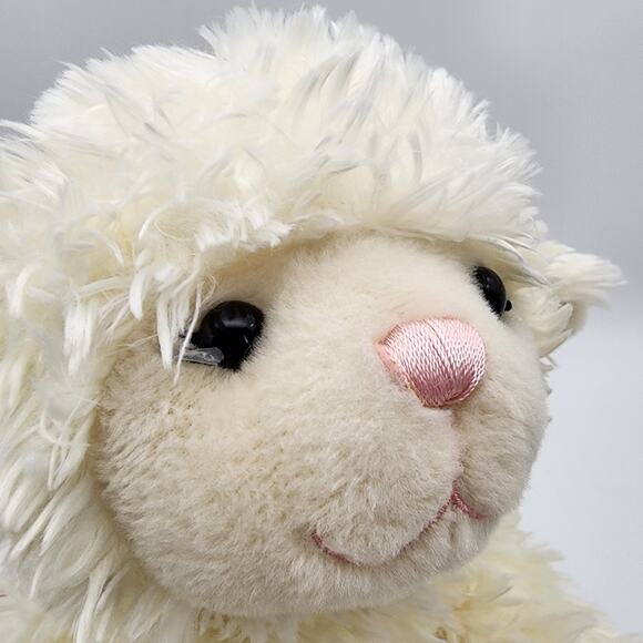 Build A Bear Swirly Lamb Plush 13" White Fur Eyelashes Retired Stuffed Toy BABW - Picture 7 of 10